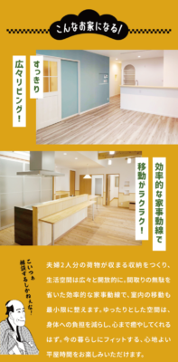 減築でして生まれ変わった家の内観写真